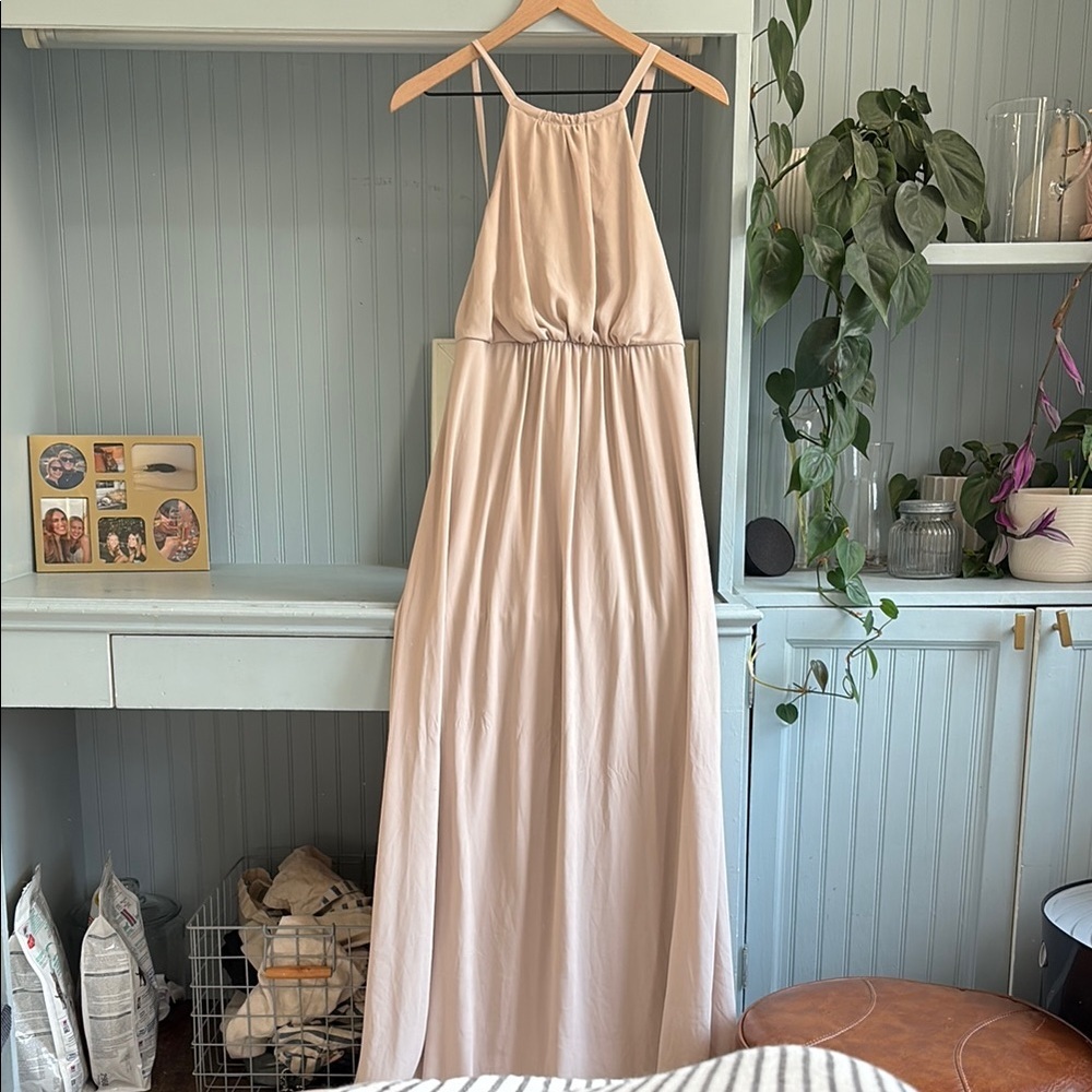 Show Me Your MuMu Pink Halter Maxi Dress